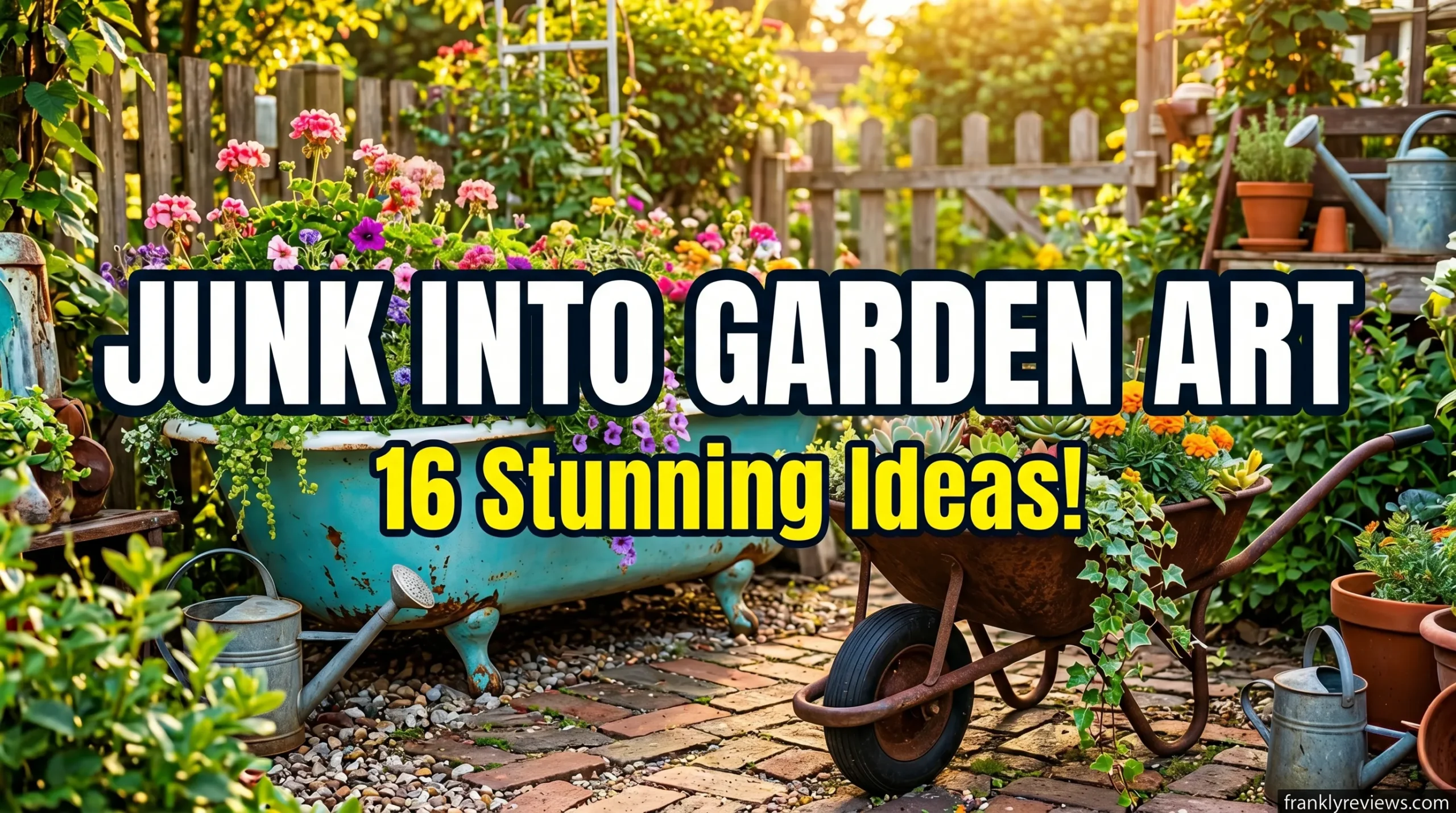 16 Creative Ways To Transform Unusual Junk Into Stunning Garden Features