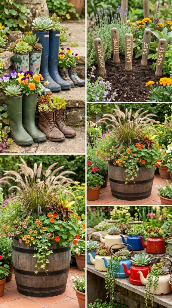16 Creative Ways To Transform Unusual Junk Into Stunning Garden Features